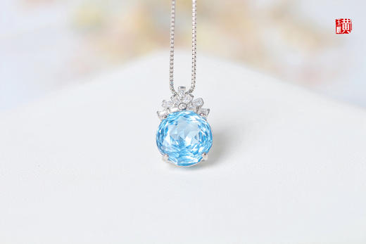 托帕石吊坠 镶嵌：925银镶 商品图0