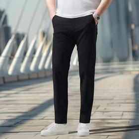 隐之悠澜轻量九分锥形商务休闲通勤薄款百搭男士裤春夏长裤