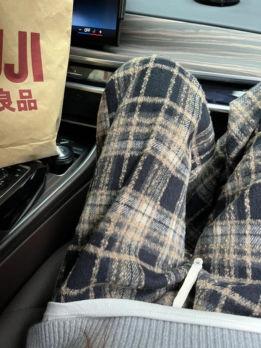 <曾小咸推荐>黑青格毛呢阔腿裤 不加绒日常139/件 活动价89.99！！加绒日常159/件 活动价99.99！！【预售款，预计3-15天发货】 商品图6