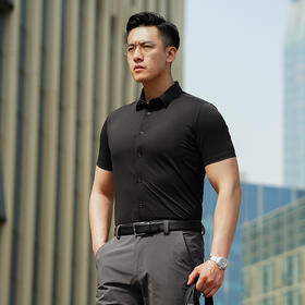 暗之冰杉MERYL凉感商务短袖衬衫春夏清凉防晒时尚休闲衬衣