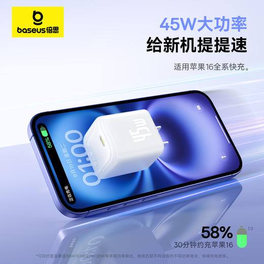 倍思 GaN6 氮化镓快充充电器 1C 45W 商品图1