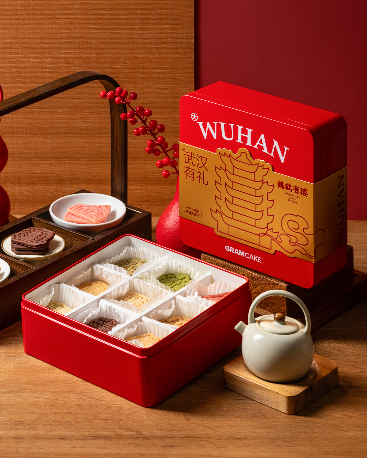 鹤鹤有楼名胜建筑曲奇饼干礼盒