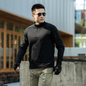 B2级半开拉链立领保暖抓绒外套户外休闲运动男士抓绒衣百搭