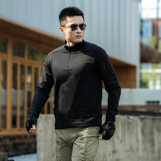 B2级半开拉链立领保暖抓绒外套户外休闲运动男士抓绒衣百搭 商品图0