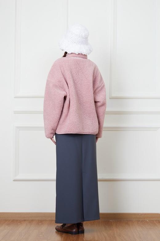 LNNNS 粉色短款毛绒围巾外套套装 19289 商品图4