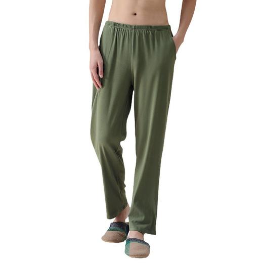 雀说 阳离子德绒睡裤男秋冬款羊绒蚕丝长裤家居裤H38 商品图4