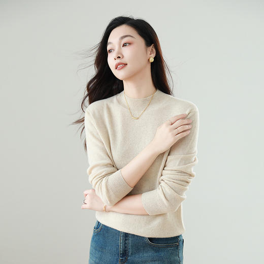 [康赛妮纱线][有身份证火桐hooton 秋冬必入 搭配神器羊绒半高领打底衫24A001 商品图2