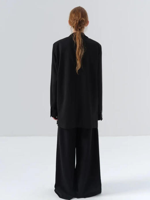 ranyepersonal｜blazer 粗斜纹廓形西装外套  [ 黑TOUCH24BL01-1] 商品图4