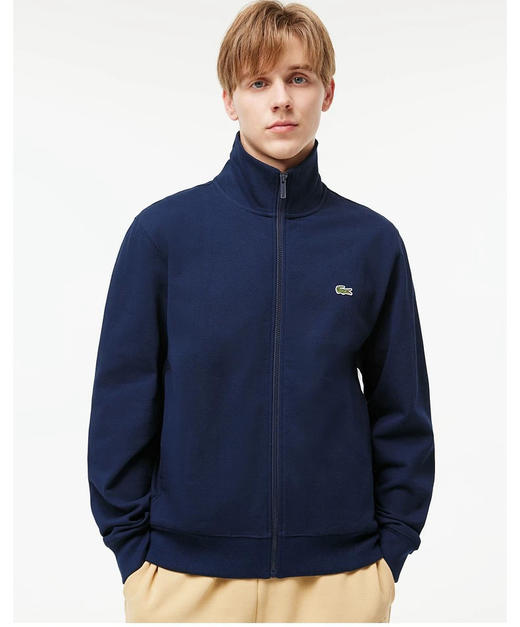 【11月19日 上午12:00 秒杀】LACOSTE/鳄鱼 拉链立领开衫卫衣外套    商务休闲典范款式 商品图4