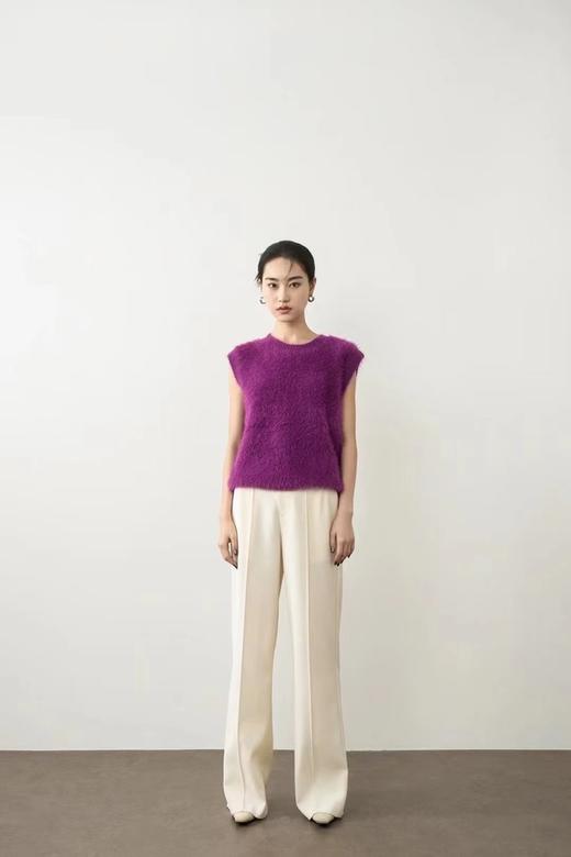 ANSUABEL 紫色时髦款针织背心上衣 19226 商品图3