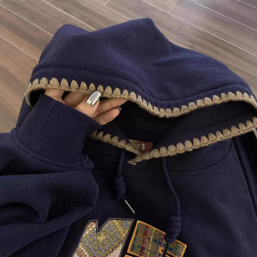 丁摩 连帽卫衣外套女秋季新款美式显瘦宽松上衣潮4ZF-111801 商品图3