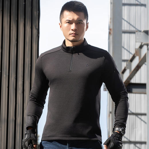 二代B2级半开拉链立领抓绒衫男锁温保暖亲肤透气休闲抓绒衫 商品图1