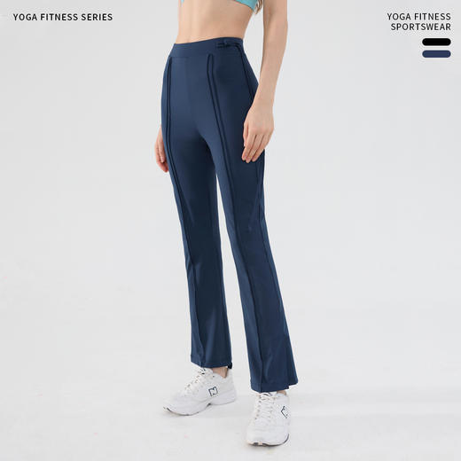 跃牌【小甜心】系列 秋冬新款高腰收腹修身显瘦中线喇叭裤子3364 商品图1