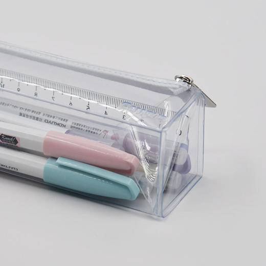 国誉高透明笔袋·学生收纳铅笔盒PVC防水笔袋考试笔袋 商品图2