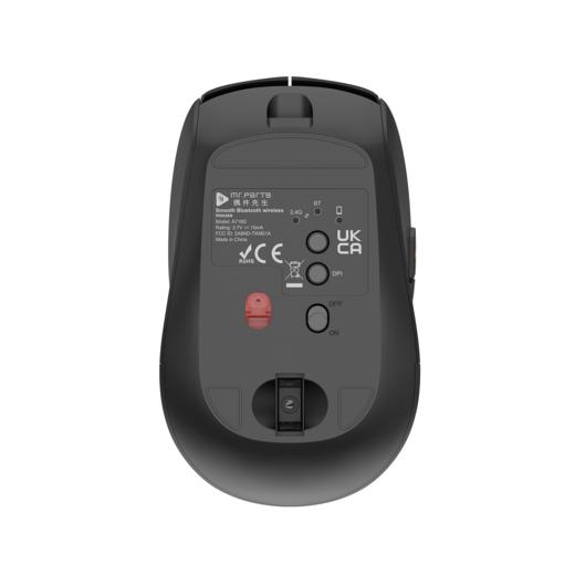 佩件先生 顺滑蓝牙无线鼠标 A718D - 黑色 商品图1