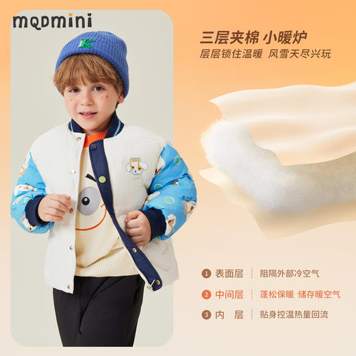 【清仓捡漏】【夹棉加厚】【90-140】【MQDmini】儿童秋冬棉服保暖小棉袄外套 商品图6