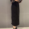 N2全橡筋抽绳下摆贴标长半裙（黑） 冬季 144080080321 商品缩略图2