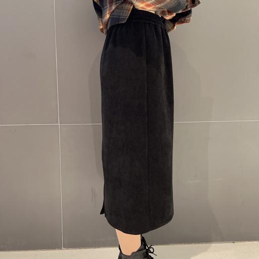 N2全橡筋抽绳下摆贴标长半裙（黑） 冬季 144080080321 商品图2