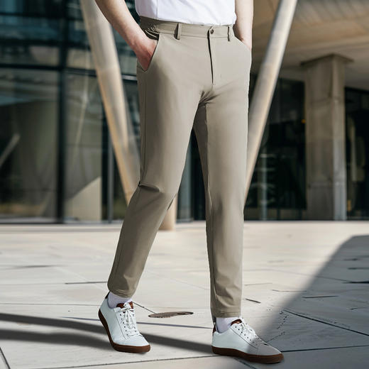 隐之冰海轻量九分锥形休闲裤男款春夏薄款高档透气冰爽百搭 商品图4