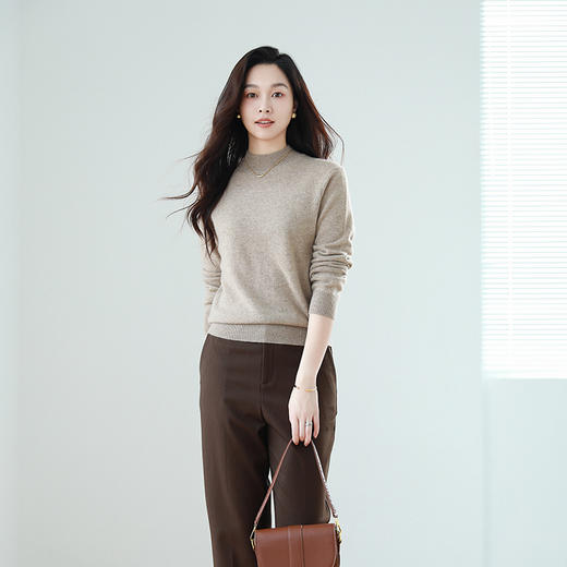 [康赛妮纱线][有身份证火桐hooton 秋冬必入 搭配神器羊绒半高领打底衫24A001 商品图4