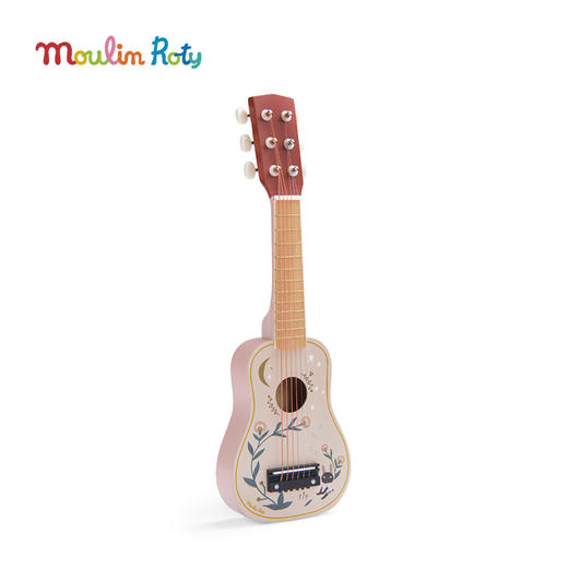 Moulin Roty 丛林木吉他 弹奏乐器  适合3岁+ 音律启蒙 促进大脑发育 抒发情绪 丛林系列 法国品牌-668414 商品图3