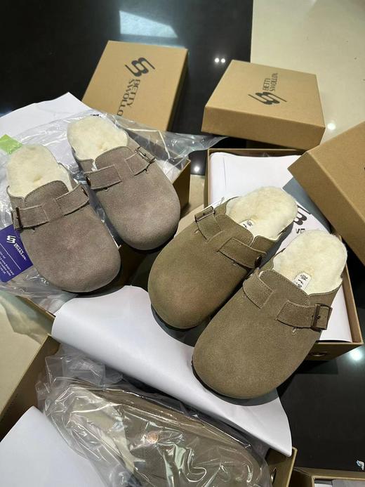 存元！Z品单！羊毛半拖勃肯鞋拖鞋 男女同款！ 商品图6