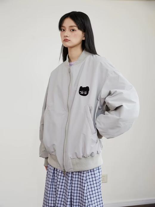 Mood Like Me/MWT2405/猫咪头毛巾绣夹棉MA1飞行夹克 商品图2