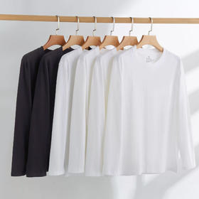 老米优品🎈muji代工厂。情侣款《100%新疆长绒棉  磨毛长袖打底T恤》品质nice，gao克重250g, 纯棉万能穿搭王！