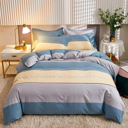 秋冬季全棉加厚磨毛四件套纯棉床单被套三件套单双人床上用品 商品图3
