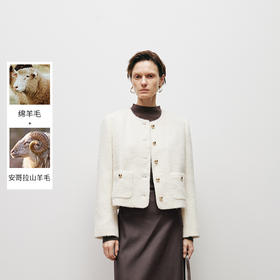 【商场同款】麦檬冬优雅小香风毛毛外套5EA113111