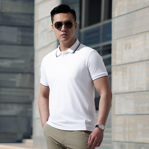 隐之逐风速干珠地短袖POLO衫男款夏季t恤爆款2024新款翻领 商品图0