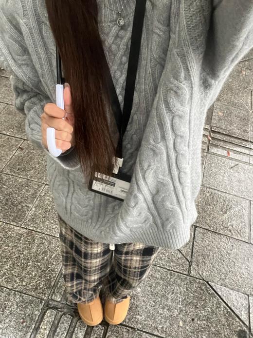 <曾小咸推荐>黑青格毛呢阔腿裤 不加绒日常139/件 活动价89.99！！加绒日常159/件 活动价99.99！！【预售款，预计3-15天发货】 商品图2