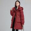 丁摩 两拉链款中长款白鸭绒加厚宽松高端保暖羽绒服秋冬女4ZF- 9360 商品缩略图0