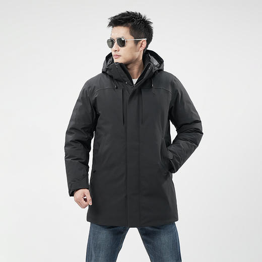 隐炎中长款风衣鹅绒服冬季95鹅绒休闲抗寒保暖户外羽绒服男 商品图2