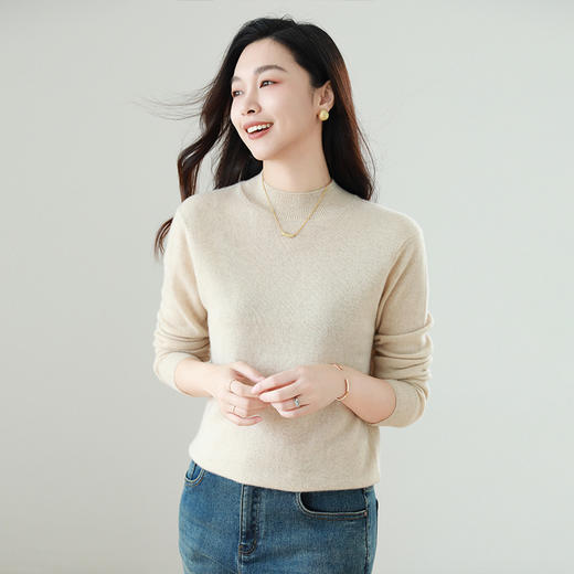 [康赛妮纱线][有身份证火桐hooton 秋冬必入 搭配神器羊绒半高领打底衫24A001 商品图1