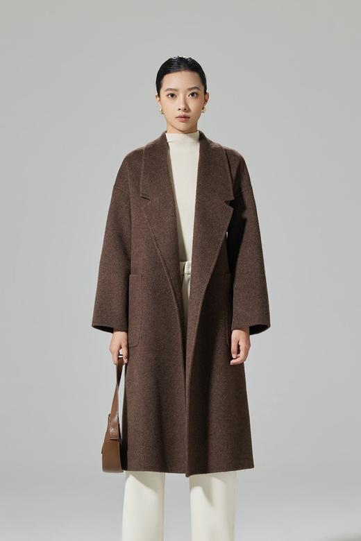 Le Malene 高端精致款棕色长款羊毛大衣 19328 商品图0