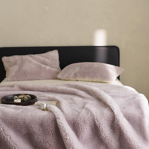 自然醒高奢纯色卡达尔羊毛绒毯保暖加厚休闲盖毯沙发毯秋冬双面绒卧室毯MT 商品图10