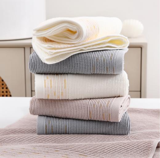 【2条装】自然醒纯棉素色毛巾家用洗脸成人加厚全棉柔软吸水洗澡大浴巾WDF 商品图3