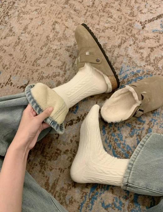 存元！Z品单！羊毛半拖勃肯鞋拖鞋 男女同款！ 商品图3