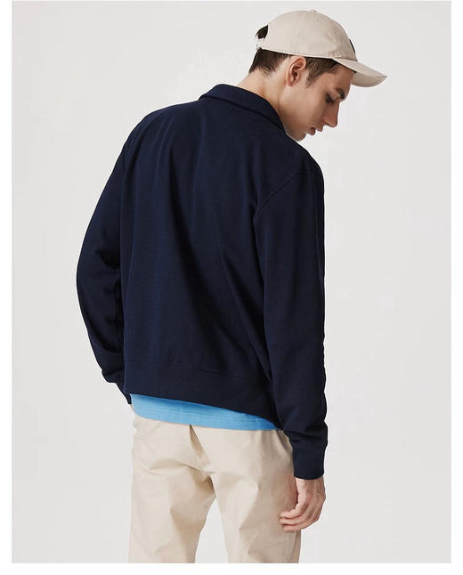 【11月19日 上午12:00 秒杀】LACOSTE/鳄鱼 拉链立领开衫卫衣外套    商务休闲典范款式 商品图2