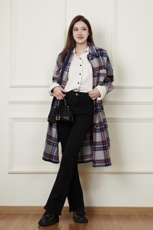 LNNNS 黑色时髦百搭加绒长裤牛仔裤 19234 商品图1