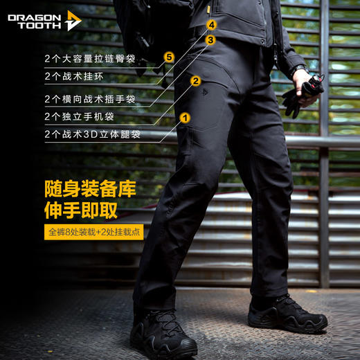 二代逆锋战术软壳裤男士户外冬季保暖防风抓绒百搭工装裤 商品图3