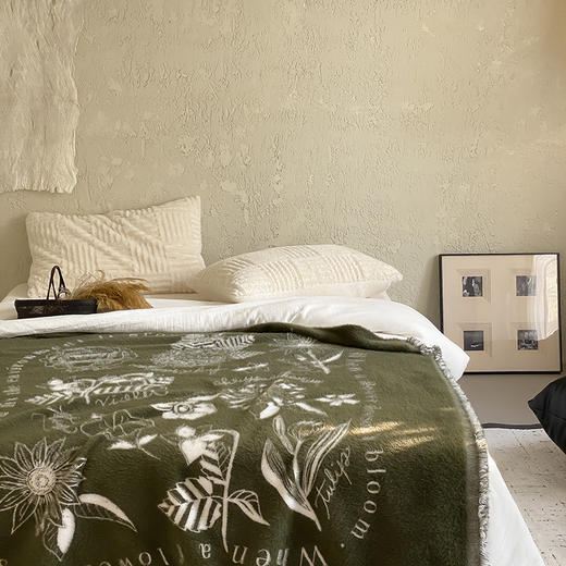 自然醒法式貂绒纱毛毯冬季加厚保暖小毯子轻奢高级感户外披肩毯沙发盖毯MT 商品图2