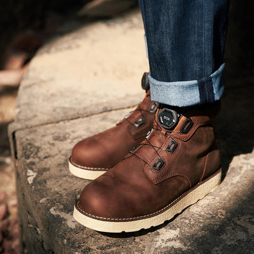 龙骁战术工装靴休闲男经典复古百搭马丁靴黄靴潮流男鞋时尚 商品图1