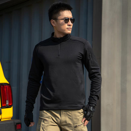 B2级半开拉链立领保暖抓绒外套户外休闲运动男士抓绒衣百搭 商品图1