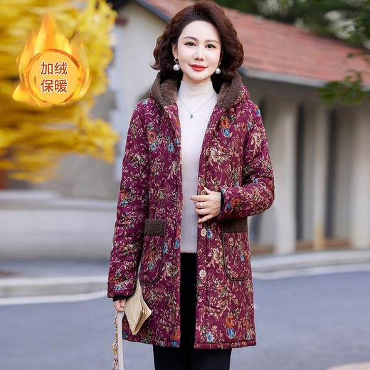 MC 618妈妈冬装加绒加厚保暖棉袄 商品图3