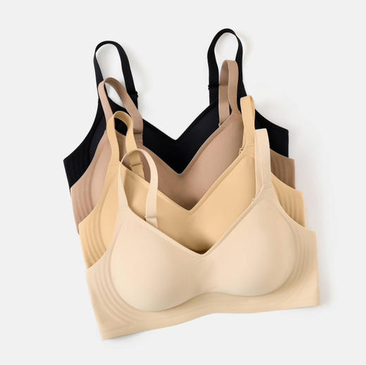 【123号】女士冬季舒适磨毛果冻条软支撑深V无痕内衣文胸 商品图0