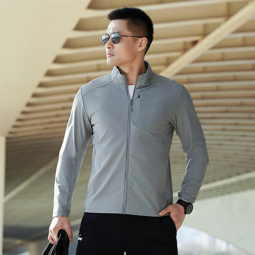 隐之轻鹿针织抗UV立领夹克外套男夏季款外套男士防晒衣外套 商品图1