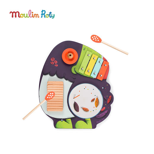 Moulin Roty 丛林木吉他 弹奏乐器  适合3岁+ 音律启蒙 促进大脑发育 抒发情绪 丛林系列 法国品牌-668414 商品图9