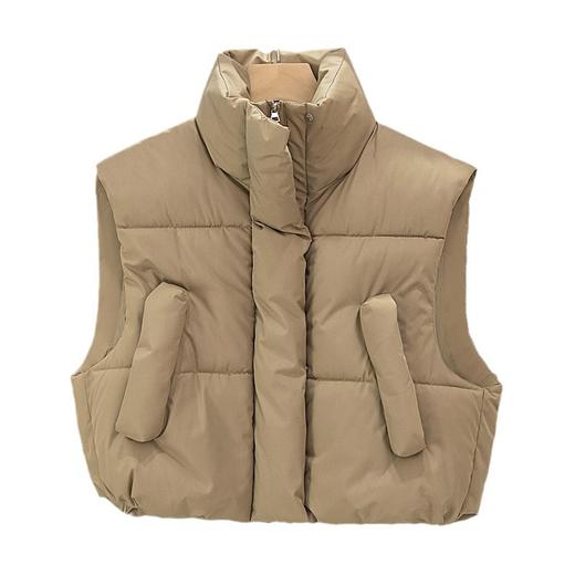 棉马甲女秋冬新款立领加厚宽松短款小香风无袖棉服背心外套 商品图4